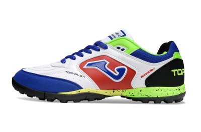 Men's Joma Top Flex TF Artificial Turf Low-Tops Football Shoes - White/Red/Blue