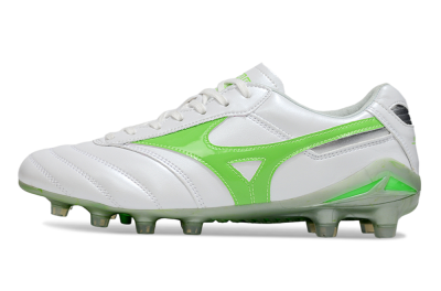Men's Mizuno Morelia 2 FG Firm Ground Low-Tops Football Boots - White/Yellow