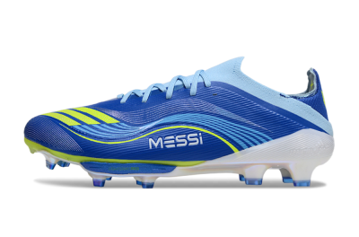 Men's Messi x Adidas F50 Elite FG Firm Ground Low-Tops Football Boots - Blue/Yellow/White