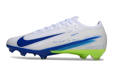 Men's Nike Air Zoom Mercurial Vapor 16 Elite FG Firm Ground Low-Tops Football Boots - White/Blue/Yellow