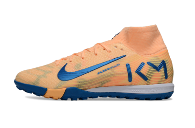 Unisex KM x Nike Air Zoom Mercurial Superfly 10 Elite TF Artificial Turf High-Tops Football Shoes - Orange/Tropical Sunrise/Navy Blue