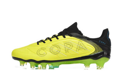Men's Adidas Copa Pure 2 FG Firm Ground Low-Tops Football Boots - Yellow/Lime Blast/Black Out