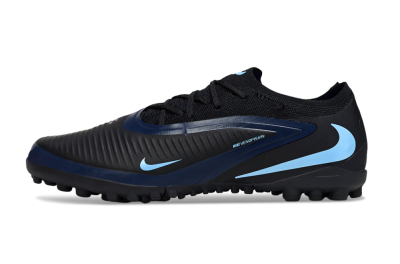 Unisex Nike Phantom 6 Low Elite TF Artificial Turf Low-Tops Football Shoes - Black/Midnight Blue/Icy Blue