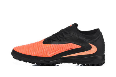 Men's Nike Phantom 6 Low Elite TF Artificial Turf Low-Tops Football Shoes - Orange/Vibrant Coral/Jet Black
