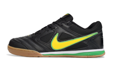 Men's Supreme x Nike SB Gato IC Indoor & Futsal Low-Tops Football Shoes - Black/Lime Green/Yellow Glow