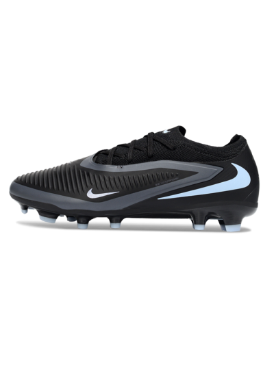 Unisex Nike Phantom 6 Low Elite FG Firm Ground Low-Tops Football Boots - Black/Slate Gray/Icy Blue