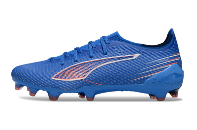 Men's Puma Ultra Ultimate FG Firm Ground Low-Tops Football Boots - Blue/Electric Blue/Coral Accent