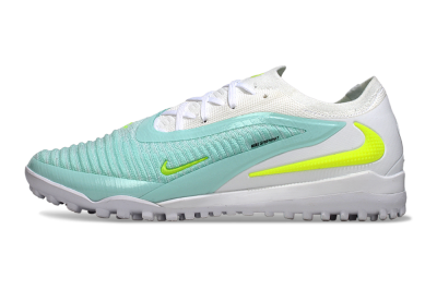 Men's Nike Phantom 6 Low Elite TF Artificial Turf Low-Tops Football Shoes - Aqua/Lime Green/White