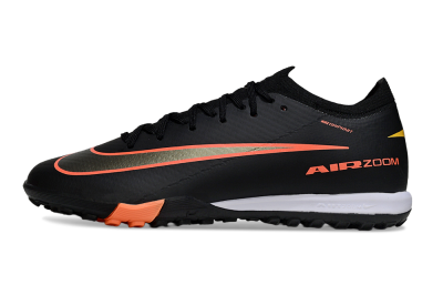 Unisex Nike Air Zoom Mercurial Vapor 16 Elite TF Artificial Turf Low-Tops Football Shoes - Black/Electric Orange/Gold Rush