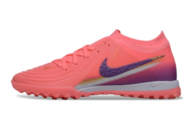Men's Nike Phantom GX 2 Elite TF Artificial Turf Low-Tops Football Shoes - Pink/Vivid Coral/Deep Purple