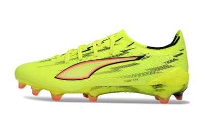 Men's Puma Ultra Ultimate FG Firm Ground Low-Tops Football Boots - Yellow/Bright Lime/Neon Pink