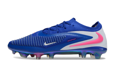 Unisex Nike Phantom 6 Low Elite FG Firm Ground Low-Tops Football Boots - Blue/Electric Blue/Neon Pink