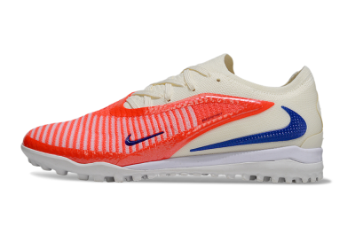 Unisex Nike Phantom 6 Low Elite TF Artificial Turf Low-Tops Football Shoes - Red/Sunset Orange/Cool Blue