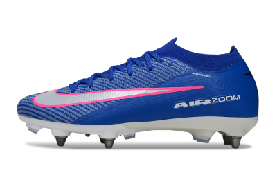 Men's Nike Air Zoom Mercurial Vapor 16 Elite SG Soft Ground Low-Tops Football Boots - Blue/Vibrant Blue/Fresh Pink