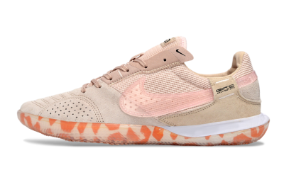 Unisex Nike Street Gato IC Indoor & Futsal Low-Tops Football Shoes - Beige/Peachy Tone/Coral Accents
