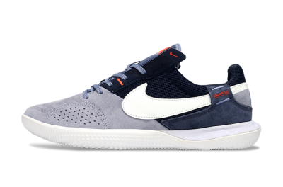 Unisex Nike Street Gato IC Indoor & Futsal Low-Tops Football Shoes - Grey/Navy Blue/White