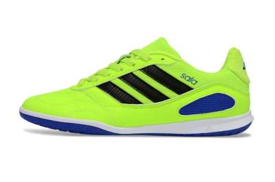 Men's Adidas Top Sala IC Indoor & Futsal Low-Tops Football Shoes - Green/Bright Green/Deep Blue