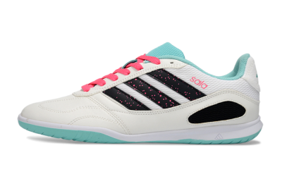 Men's Adidas Top Sala IC Indoor & Futsal Low-Tops Football Shoes - White/Aqua Breeze/Pink Blast