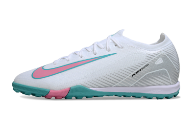 Unisex Nike Air Zoom Mercurial Vapor 16 Elite TF Artificial Turf Low-Tops Football Shoes - White/Mint Green/Pink
