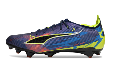 Men's Puma Ultra Ultimate FG Firm Ground Low-Tops Football Boots - Navy/Electric Yellow/Dynamic Blue