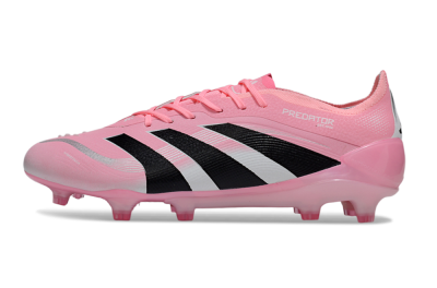 Men's Adidas Predator 25 Elite FG Firm Ground Low-Tops Football Boots - Pink/Soft Pink/Jet Black