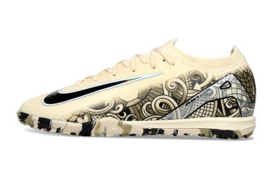 Unisex Nike Air Zoom Mercurial Vapor 16 Elite TF Artificial Turf Low-Tops Football Shoes - Beige/Sand Dune/Black Wave