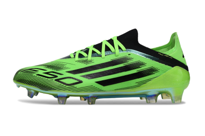 Unisex Adidas F50 Elite FG Firm Ground Low-Tops Football Boots - Green/Neon Green/Black