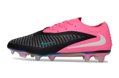 Unisex Nike Phantom 6 Low Elite FG Firm Ground Low-Tops Football Boots - Black/Hot Pink/Teal