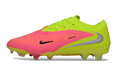 Unisex Nike Phantom 6 Low Elite FG Firm Ground Low-Tops Football Boots - Pink/Lime Green/Hot Pink