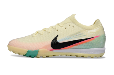 Unisex Nike Air Zoom Mercurial Vapor 16 Elite TF Artificial Turf Low-Tops Football Shoes - Yellow/Soft Peach/Seafoam Green