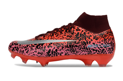 Unisex Nike Air Zoom Mercurial Superfly 10 Elite FG Firm Ground High-Tops Football Boots - Red/Crimson Blaze/Black Panther