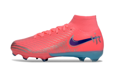 Kids Nike Air Zoom Mercurial Superfly 10 Elite FG Firm Ground High-Tops Football Boots - Pink/Bright Coral/Dark Purple