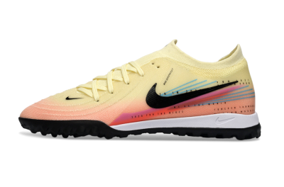 Men's Nike Phantom GX 2 Elite TF Artificial Turf Low-Tops Football Shoes - Yellow/Sunset Orange/Pink Lemonade