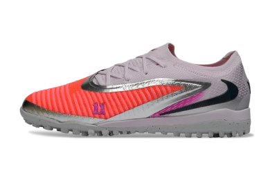 Unisex Nike Phantom 6 Low Elite TF Artificial Turf Low-Tops Football Shoes - Pink/Flamingo Pink/Steel Gray