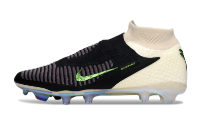 Men's Nike Phantom 6 High Elite FG Firm Ground High-Tops Football Boots - Black/Electric Green/Beige