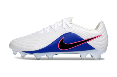 Men's Nike Tiempo Legend 10 Elite FG Firm Ground Low-Tops Football Boots - White/Electric Blue/Pink Flash