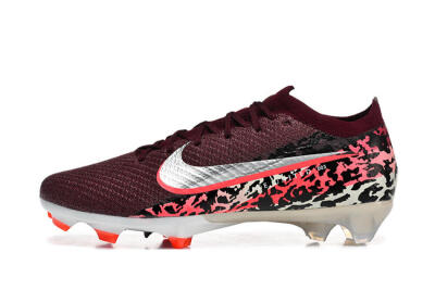 Men's Nike Air Zoom Mercurial Vapor 16 Elite FG Firm Ground Low-Tops Football Boots - Burgundy/Crimson Burst/Black Camo