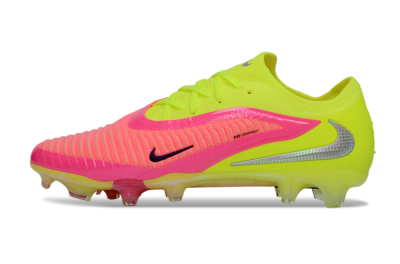 Men's Nike Phantom 6 Low Elite FG Firm Ground Low-Tops Football Boots - Yellow/Neon Pink/Fluorescent Yellow