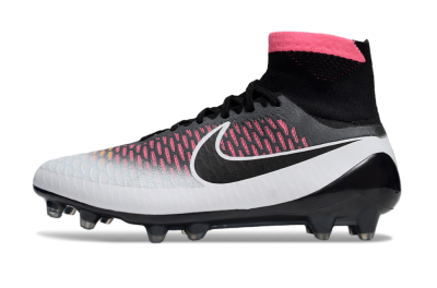 Men's Nike Magista Obra FG Firm Ground High-Tops Football Boots - Black/Vibrant Pink/White