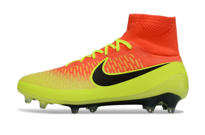 Men's Nike Magista Obra FG Firm Ground High-Tops Football Boots - Yellow/Electric Yellow/Fiery Orange