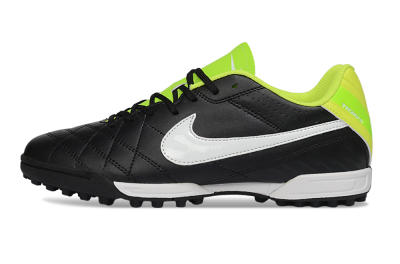 Men's Nike Tiempo Legend Ligera 5 TF Artificial Turf Low-Tops Football Shoes - Black/Lime Green/White