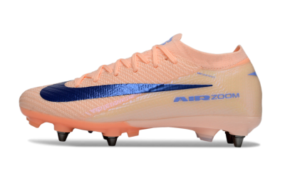Men's Nike Air Zoom Mercurial Vapor 16 Elite SG Soft Ground Low-Tops Football Boots - Peach/Royal Blue/Pastel Orange