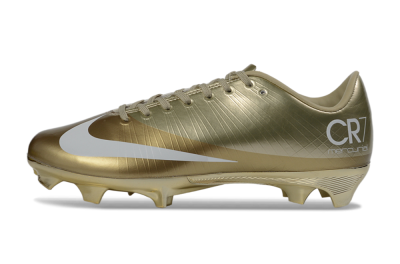 Men's Nike Air Zoom Mercurial Vapor Superfly 1 CR7 2026 World Cup FG Firm Ground Low-Tops Football Boots - Gold/Metallic Gold/White