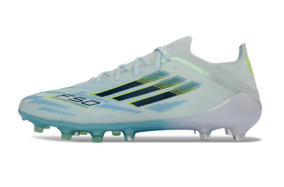 Men's Adidas F50 Elite AG Artificial Grass Low-Tops Football Boots - Blue/Aqua Breeze/Neon Yellow