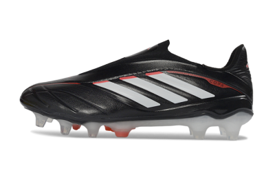 Men's Adidas Copa Pure 4 Elite FG Firm Ground Low-Tops Football Boots - Black/White/Red