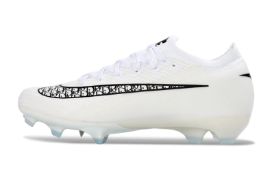 Unisex Nike Air Zoom Mercurial Vapor 16 Elite FG Firm Ground Low-Tops Football Boots - White/Classic Black/Crystal Blue