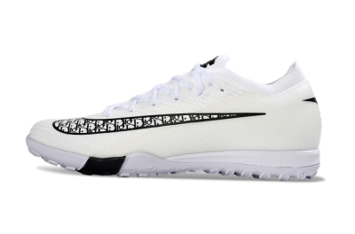 Unisex Nike Air Zoom Mercurial Vapor 16 Elite TF Artificial Turf Low-Tops Football Shoes - White/Midnight Black/Sleek Silver