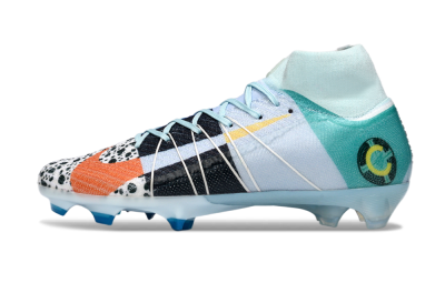 Unisex Nike Air Zoom Mercurial Superfly 10 Elite FG Firm Ground High-Tops Football Boots - Blue/Red/Black