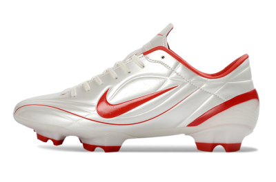 Men's Nike Mercurial Vapor R9 FG Firm Ground Low-Tops Football Boots - White/Fiery Red/Sleek Silver
