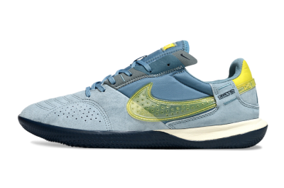 Unisex Nike Street Gato IC Indoor & Futsal Low-Tops Football Shoes - Blue/Soft Blue/Sunny Yellow